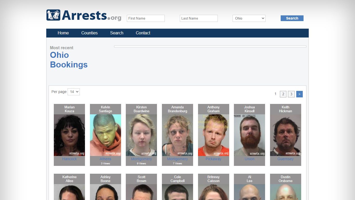 Ohio Arrests and Inmate Search