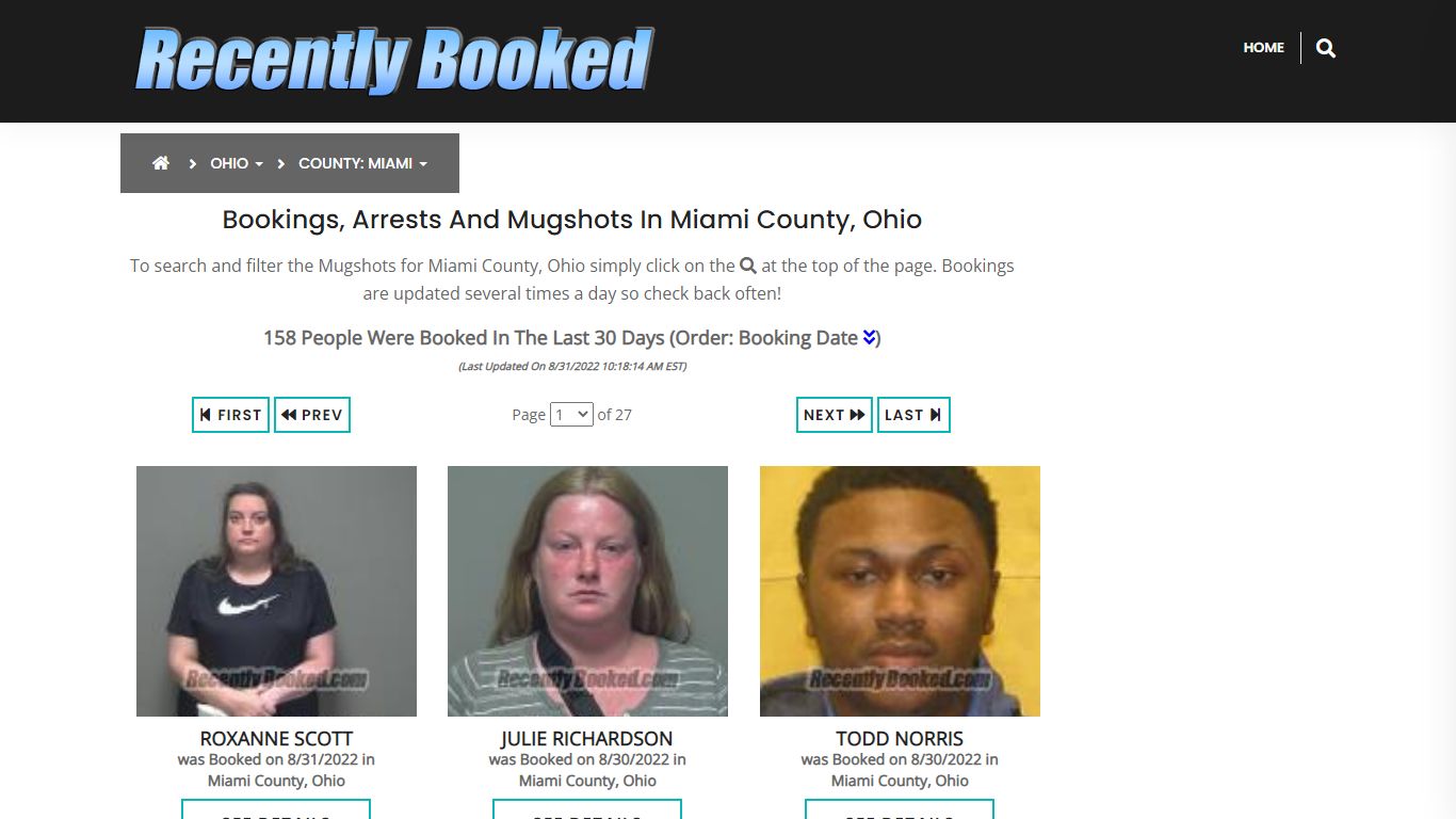 Recent bookings, Arrests, Mugshots in Miami County, Ohio - Recently Booked